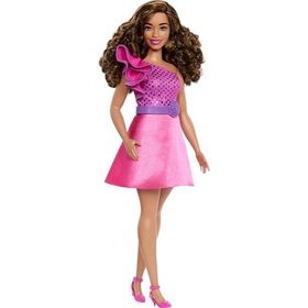 Barbie HRH22 Payetli Pembe Elbiseli Büyüleyici Parti Bebeği