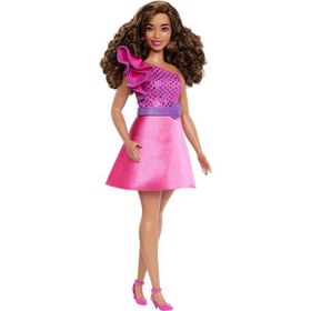 Barbie HRH22 Payetli Pembe Elbiseli Büyüleyici Parti Bebeği