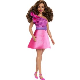 Barbie HRH22 Payetli Pembe Elbiseli Büyüleyici Parti Bebeği
