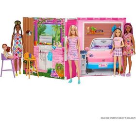 Barbie HRJ77 Portatif Tatil Evi ve Bebek Oyun Seti