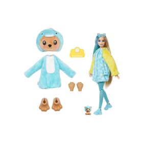 Barbie HRK22-HRK25 Cutie Reveal Şirin Turkuaz Kostümler Serisi Ayıcık