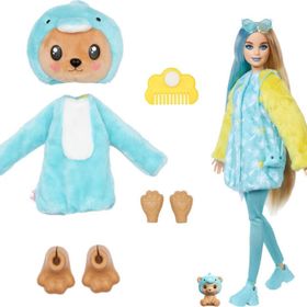 Barbie HRK22-HRK25 Cutie Reveal Şirin Turkuaz Kostümler Serisi Ayıcık