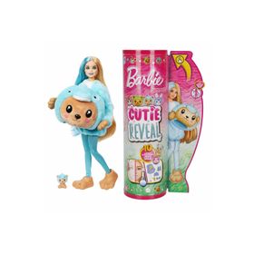 Barbie HRK22-HRK25 Cutie Reveal Şirin Turkuaz Kostümler Serisi Ayıcık