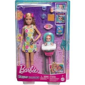 Barbie HTK35 Bebek Bakıcısı Skipper ve Aksesuarları Oyun Setleri