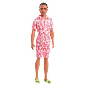 Barbie HYT99 Fashionistas Pembe Beyaz Takımlı Yakışıklı Ken Bebek