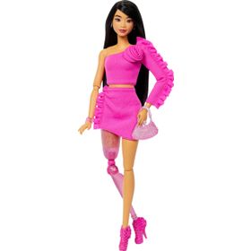 Barbie HYV26 Deluxe Style Işıltılı Protez Bacaklı Bebek