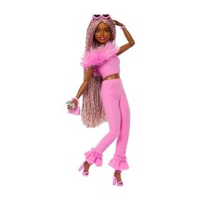 Barbie HYV28 Deluxe Style Kahverengi Örgü Saçlı Bebek