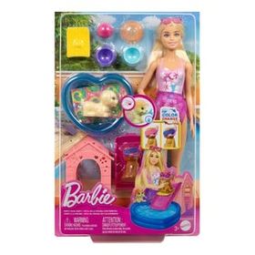Barbie JBF35 Köpekçikle Havuz Partisi Oyun Seti