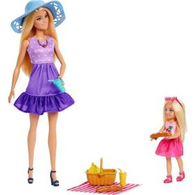Barbie JBF43 Barbie Malibu ve Chelsea ve Aksesuarları Set