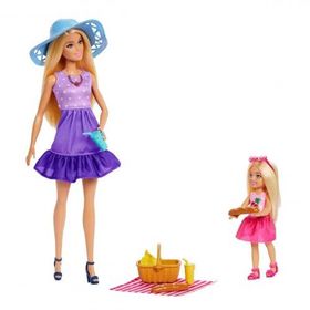 Barbie JBF43 Barbie Malibu ve Chelsea ve Aksesuarları Set