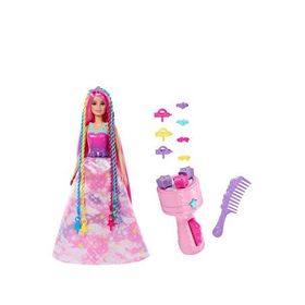 Barbie JCW55 Dreamtopia Örgü Saçlı Bebek ve Aksesuarları Oyun Seti