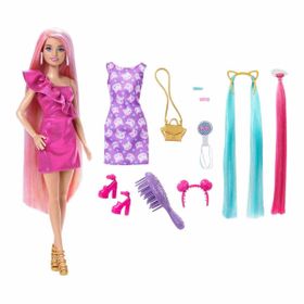 Barbie JDC85 Muhteşem Saçlı Bebekler Pembe Saçlı Bebek
