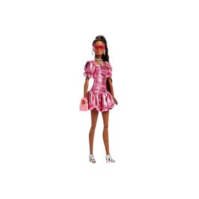 Barbie JFP41 Deluxe Style Stil Ikonu Metalik Pembe Elbiseli Bebek