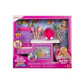 Barbie JFV67 Mysteries Beach Detectives Bebek