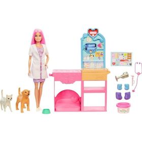 Barbie JFX93 Veteriner Kliniği Bebek ve Aksesuarlar Oyun Seti