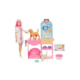 Barbie JFX93 Veteriner Kliniği Bebek ve Aksesuarlar Oyun Seti