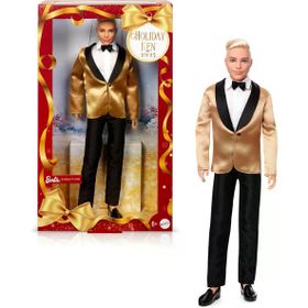 Barbie JGK55 Holiday Ken Mutlu Yıllar Oyuncak Bebek