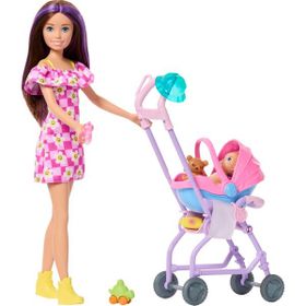 Barbie JJB42 Bebek Bakıcısı Skipper Bebek Arabalı Oyun Seti