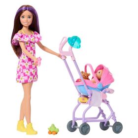 Barbie JJB42 Bebek Bakıcısı Skipper Bebek Arabalı Oyun Seti