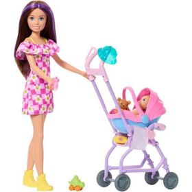 Barbie JJB42 Bebek Bakıcısı Skipper Bebek Arabalı Oyun Seti