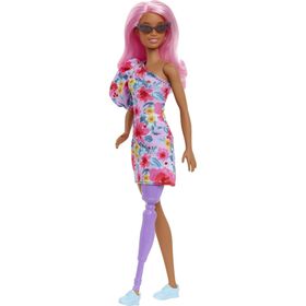 Barbie Ken Fashionistas Serisi Güneş Gözlüğü Protez Bacağı Pembe Oyuncak Bebek