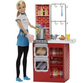 Barbie Makarna Şefi ve Mutfak Oyun Seti