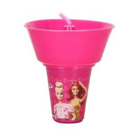 Barbie Yuvarlak Mısır Kovalı Pipetli Bardak