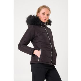 Barbora 807 Günlük Kürklü Şişme Siyah Kadın Mont