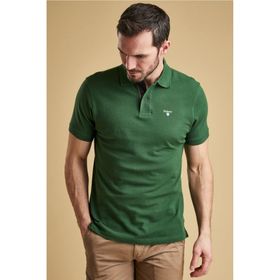 Barbour Ol72 Olive MML0012-835 Tartan Pique Polo Yaka T-shirt