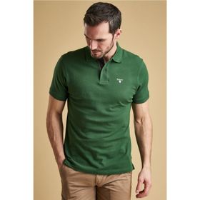 Barbour Ol72 Olive MML0012-835 Tartan Pique Polo Yaka T-shirt