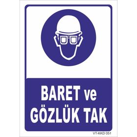 Baret ve Gözlük Tak Levhası