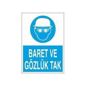 Baret ve Gözlük Tak Levhası