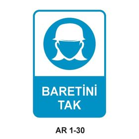 Baretini Tak Uyarı Levhası