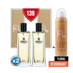 Bargello 139 EDP 2x50 ml Kadın Parfüm + Floral 150 ml Deodorant