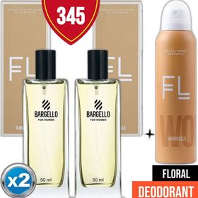 Bargello 345 EDP 2x50 ml Kadın Parfüm + Floral 150 ml Deodorant