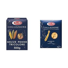 Barilla 500 gr Mezze Penne Tricolore Üç Renkli Kalem Makarna + 500 gr Casarecce Makarna