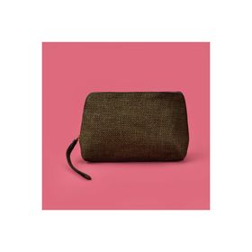 Barnaby 06RAG001-1 16x23 cm Haki Hasır Görünümlü PVC Kozmetik Çantası