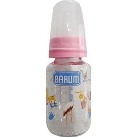 Barum Cam Leylekli Teren Desenli Pembe 125 ml Bebek Biberon
