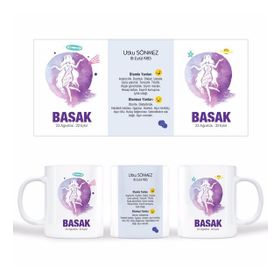 Başak Burcu Baskılı Seramik Kupa Bardak