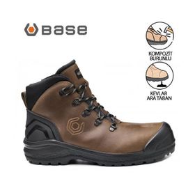 Base B0888N BE-UNIFORM TOP S3 HRO CI SRC Siyah Kırmızı İş Ayakkabısı