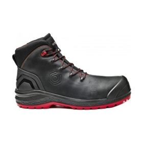 Base B0888N BE-UNIFORM TOP S3 HRO CI SRC Siyah Kırmızı İş Ayakkabısı