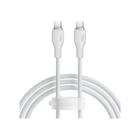 Baseus 1.2 mt Beyaz Pudding Type-C to Type-C Hızlı Şarj Kablosu