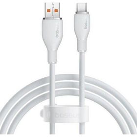 Baseus 1.2 mt Beyaz Pudding USB-A to Type-C Hızlı Şarj Kablosu