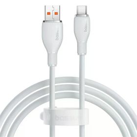 Baseus 1.2 mt Beyaz Pudding USB-A to Type-C Hızlı Şarj Kablosu