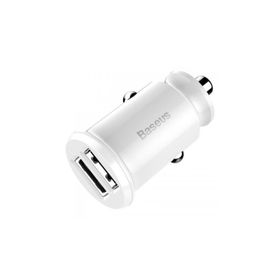 Baseus 3.1 A Beyaz Grain Çift Usb Araç Şarjı
