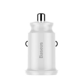 Baseus 3.1 A Beyaz Grain Çift Usb Araç Şarjı