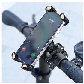 Baseus 360 Derece Dönebilen Siyah Bisiklet ve Motosiklet Telefon Tutucu