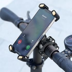 Baseus 360 Derece Dönebilen Siyah Bisiklet ve Motosiklet Telefon Tutucu
