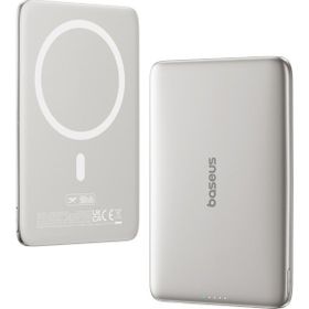 Baseus AM41 Picogo 5000 mAh Magsafe Bej Kablosuz Powerbank