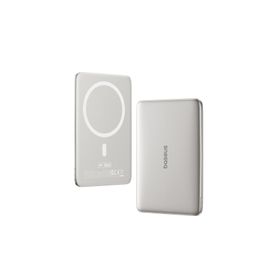 Baseus AM41 Picogo 5000 mAh Magsafe Bej Kablosuz Powerbank
